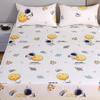 Hotel Quality Fitted Sheet,Solid Color Thickened Quilted Waterproof Fitted Sheet, Children's Room Cartoon Printed Deep Pocket Bed Sheet,Grey 3,150cmx190cm (3pcs) view 3