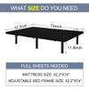 Fromann Adjustable Electric Full Bed Base Frame with Massage,USB Type-C Ports, Zero Gravity, Under Bed Led Lighting and Three Leg Height (Black) view 2
