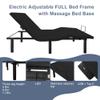 Fromann Adjustable Electric Full Bed Base Frame with Massage,USB Type-C Ports, Zero Gravity, Under Bed Led Lighting and Three Leg Height (Black) view 4