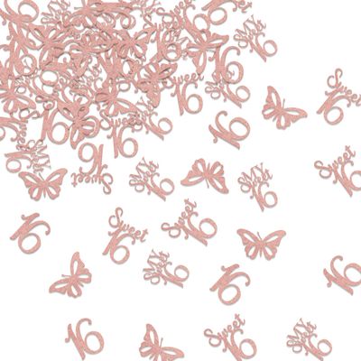 200 PCS My Swe*t 16 Confetti, Happy 16th Birthday Party Table Decoration for Girls, Birthday Party Decor Confetti for Table Funny Swe*t 16 Table Decorations, 16th Anniversary Party Table Decorations