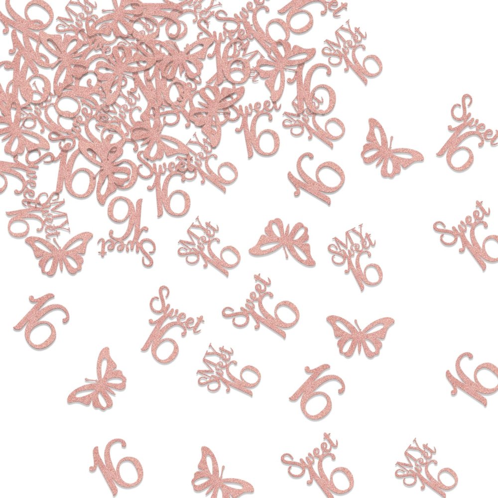 200 PCS My Swe*t 16 Confetti, Happy 16th Birthday Party Table Decoration for Girls, Birthday Party Decor Confetti for Table Funny Swe*t 16 Table Decorations, 16th Anniversary Party Table Decorations