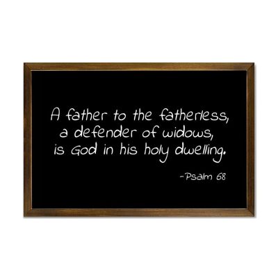 A Father to The Fatherless,A Defender of Widows,Is God in His Holy Dwelling Decorative Wooden Sign With Frame Decoration for Dinning Room Coffee Club Rustic Wood Framed Wall Art 12x8in