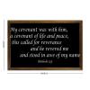 Malachi 2:5 My Covenant Was with Him,A Covenant of Life And Peace,This Called for Reverance And He Wooden Framed Sign 12x8in Wall Decor Wooden Art Signs Quotes Rustic Wood Framed Wall Art view 2
