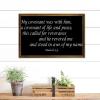 Malachi 2:5 My Covenant Was with Him,A Covenant of Life And Peace,This Called for Reverance And He Wooden Framed Sign 12x8in Wall Decor Wooden Art Signs Quotes Rustic Wood Framed Wall Art view 3