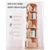 Creative Rotating Bookshelf All Solid Wood Bookshelf Mostly Used for Household Shelves Structurally Stable high Load-Bearing Capacity Suitable for Living Room Bedroom Study Classroom etc (Color : Woo view 3