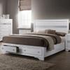 HOMES: Inside + Out Dierks Solid Wood Full-Size Platform Bed with 2 Footboard Drawers, Mattress Ready, No Box Spring Required for Bedroom, Guest Room, White view 2