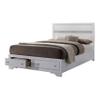 HOMES: Inside + Out Dierks Solid Wood Full-Size Platform Bed with 2 Footboard Drawers, Mattress Ready, No Box Spring Required for Bedroom, Guest Room, White view 3
