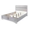 HOMES: Inside + Out Dierks Solid Wood Full-Size Platform Bed with 2 Footboard Drawers, Mattress Ready, No Box Spring Required for Bedroom, Guest Room, White view 4