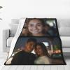 Rqwaaed Wrap Yourself in Comfort Personalized Custom Plush Flannel Blankets with Photo Text for Family Birthdays, Wedding Gifts, Fits Couch, Sofa, Bedroom, Living Room view 1