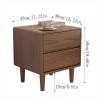 HASMI Night Stand All Wood Nightstand Minimalist Bedroom with Two Drawers with Raised Legs Bedside Table with Hidden Pulls Bedside Furniture Bedside Tables (Color : A), yuqing2022 view 3