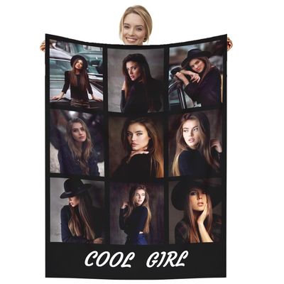 Dmkjdzsw Personalised BlanketCustom Blanket Soft Cosy Custom Blanket for Adults KidsPersonalised Gifts for Mum, Dad, Boyfriend-I-130 * 150CM