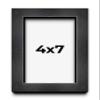 4x7 Inch Frame Charcoal Black Wood Texture Dark Grey | 0.75 Inch Moulding Width | 0.5 Inch Rabbet Depth | Solid Wood Picture Frame with UV Acrylic Plexiglass, Foam Board Backing & Hanging Hardware view 1