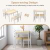Giantex Dining Table Set for 4, Dining Room Table Set for 4, Breakfast Nook with Kitchen Table, 4 Dining Chairs, Compact Space-Saving Dinette Set for Small Space, Kitchen Table Chairs Set of 4 (Beige) view 3