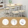 Giantex Dining Table Set for 4, Dining Room Table Set for 4, Breakfast Nook with Kitchen Table, 4 Dining Chairs, Compact Space-Saving Dinette Set for Small Space, Kitchen Table Chairs Set of 4 (Beige) view 4