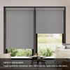 AOSKY Blackout Roller Shades Cordless Blinds for Windows, Free-Stop Shades with Valance, Thermal Insulated Fabric, UV Protection, Natural Woven Blinds for Home and Office (23" W x 72" H, Grey) view 2