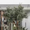 Artificial Olive Tree Faux Silk Plant, Indoor Fake Olive Tree with Natural Wood Trunk & Lifelike Fruits, Perfect for Modern Home Office Living Room Floor Decor (Size : 1mx0.9m) view 4