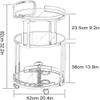 HAOKAZLBR Bar Serving Cart for Hotel Luxury Restaurant, Serving Trolley Kitchen Trolley Bar Cart Cabinet On Wheels Wine Cart Hotel Wine Tea Drink Trolley (Color : Rose White), oujinmm2024327 view 2