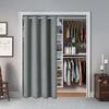 AOSKY Door Curtains for Doorway Privacy, Dark Grey Grommet Closet Curtains for Bedroom, Door Window Curtain, Light Blocking Thermal Insulation Drapes for Living Room Set of 1 Panels, 52" W x 72" L view 2