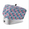 Floral Toaster Cover 4 Slice, Tropical Plants Leaves Flowers Bread Maker Cover Toaster Dust Cover with Pockets, Dust-Proof Cover for Kitchen Small Appliance 12x11x8in view 1