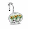 Summer Shower Curtain Hooks, Floral Sunflowers Watercolor Style 12PCS Shower Curtain Hooks Rings for Bathroom Stainless Steel Rust Resistant Shower Curtain Hangers view 1
