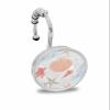Ocean Shower Curtain Hooks, Summer Retro Turtle Starfish Shell Orange Blue 12PCS Shower Curtain Hooks Rings for Bathroom Stainless Steel Rust Resistant Shower Curtain Hangers view 1