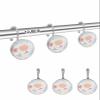 Ocean Shower Curtain Hooks, Summer Retro Turtle Starfish Shell Orange Blue 12PCS Shower Curtain Hooks Rings for Bathroom Stainless Steel Rust Resistant Shower Curtain Hangers view 2