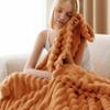 Bedsure GentleSoft Orange Fall Throw Blanket for Couch - Cozy Soft Blankets for Women, Cute Small Fall Throws for Girls, Orange, 50x60 Inches view 4