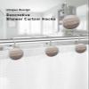 Rustic Shower Curtain Hooks, Gradient Brown Wood Grain 12PCS Shower Curtain Hooks Rings for Bathroom Stainless Steel Rust Resistant Shower Curtain Hangers view 3