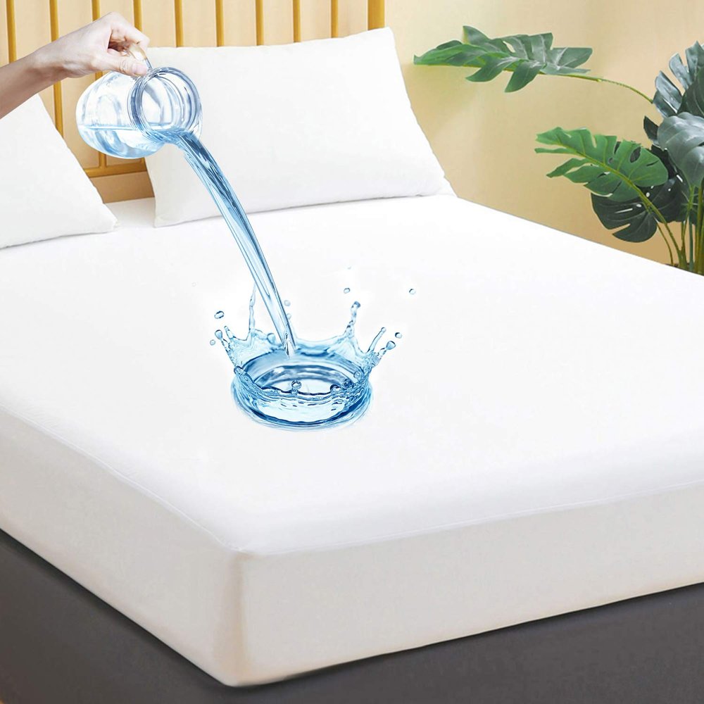 JamRest 1 Pack Twin Size Waterproof Mattress Protector, Breathable Mattress Cover, Fitted Deep Pocket Mattress Pad Cover Stretches up to 21 Inches, Soft Noiseless Bed Cover