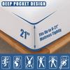 JamRest 1 Pack Twin Size Waterproof Mattress Protector, Breathable Mattress Cover, Fitted Deep Pocket Mattress Pad Cover Stretches up to 21 Inches, Soft Noiseless Bed Cover view 3