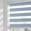 HWDERA Cordless Custom Zebra Roller Shades and Blinds [Cordless Basic, Blue, 76W*(Highly Customized)] Dual Layer Sheer or Privacy Light Control, Day and Night Window Drapes, 8 to 100 inch Wide view 3