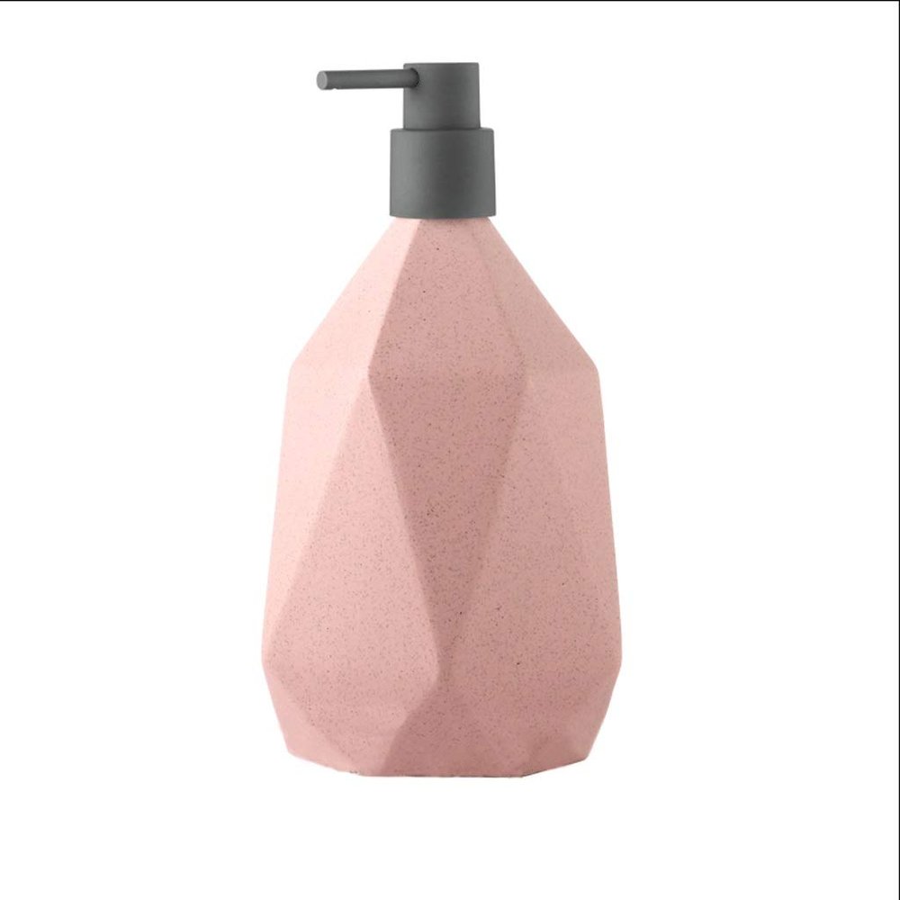 SSRURYWZ Countertop Soap Dispensers, Soap Dispensers & Home Lotion 33.8oz Ceramic soap Pump Press Bottle Refill Empty Bottle Lotion Shower Dispenser, Pink