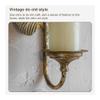 JILIP Metal Leaf Wall Sconces Candle Holder, Metal Wall Candle Holder Hanging Candle Sconce, Set of 2 Gold Leaf Shape Candle Sconce Holder (Size : C) view 3