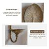 JILIP Metal Leaf Wall Sconces Candle Holder, Metal Wall Candle Holder Hanging Candle Sconce, Set of 2 Gold Leaf Shape Candle Sconce Holder (Size : C) view 4