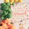 Baby Shower Party Sign Decal Sweet Peach Balloon Arch Backdrop Decals Gender Reveal Stickers Baby Shower Arch Party Decor Fruit Theme Newborn Girl First Birthday Party Supplies Decorations view 2