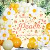 Baby Shower Party Sign Decal Sweet Peach Balloon Arch Backdrop Decals Gender Reveal Stickers Baby Shower Arch Party Decor Fruit Theme Newborn Girl First Birthday Party Supplies Decorations view 4