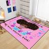 FJKJHKGJ Black Girl Rug, African Black Girl Rug for Teen Room Living Room Pink Soft Yoga Mats, 3'5' view 3