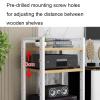 4 Tier Audio-Video Media Stand with Height Adjustable Wooden Shelf, Modern AV Cabinet with Storage Drawer for Entertainment Stereo Components, Sturdy Audio Rack Tower for Home/Office/Theater ( Size : view 4