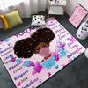 Black Girl Rugs, African Black Girls Carpets for Bedroom Living Room Kids Rugs for Bedroom Girls Room Decor Cute Princess Butterfly Rug Soft Floor Yoga Mats, 3'5' view 2