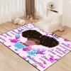 Black Girl Rugs, African Black Girls Carpets for Bedroom Living Room Kids Rugs for Bedroom Girls Room Decor Cute Princess Butterfly Rug Soft Floor Yoga Mats, 3'5' view 4