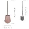 MUYRJLZX Compact Toilet Brushes with Silicone Brush Head Toilet Brush Wall Hanging Floor Dual-use Toilet Bowl Brush for Bathroom, Gold view 2