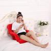 RWGOVLU Red Lounger Sofa-Armchair Sofa Lazy Suede Small Sofa Chair Floor Sofa Armchair view 4
