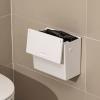 WAOCEO Trash Can Bathroom Trash Can Wall Mounted with Lid Kitchen Hanging Wastebasket Rubbish Bin Plasticm,6L Trash Can Wastebasket view 1