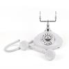 QUOXO Audio Guestbook Phone with LED Light and A5 Photo Frame, Guestbook Audio Retro Phone is The Perfect Addition to Wedding Ideas or Party Notes with Custom Guest Voice Messages (White) view 2