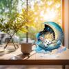 ARTopet DIY Diamond Desktop Ornament Special Shaped Crystal Acrylic Diamond Art Painting Tabletop Ornaments Single Sided Diamond Home Decor-Moon Cat01 view 2