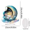 ARTopet DIY Diamond Desktop Ornament Special Shaped Crystal Acrylic Diamond Art Painting Tabletop Ornaments Single Sided Diamond Home Decor-Moon Cat01 view 3