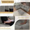 130 Inch Sectional Couch Modular Sofa with Ottoman Cloud Like Comfort 3 Seater Oversized Cloud Couch with Extra Large Chaise Chenille Fabric L Shaped Home Sofa for Living Room,Apartment(Gray) view 4