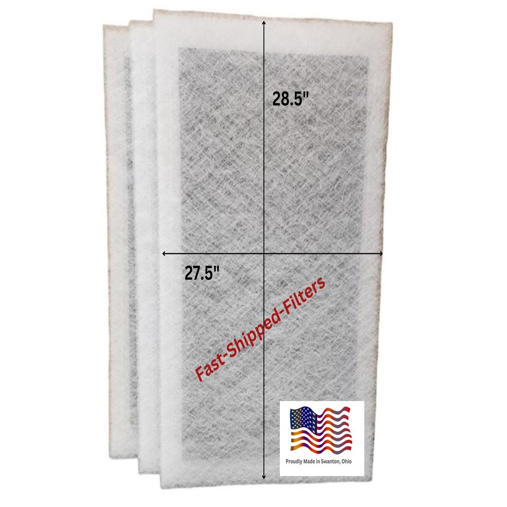 Fast-Shipped-Filters 3 Pack 30x32 Replacement Filter Pads Compatible with Dynamic Air Cleaner 30x32 Refill White