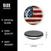 6 Pieces Fridge Magnets Refrigerator Glass Decorative Crystal Magnets for Kitchen Office Whiteboard,American Flag Print view 2