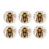 6 Pieces Fridge Magnets Refrigerator Glass Decorative Crystal Magnets for Kitchen Office Whiteboard,Bee Honey Design view 1